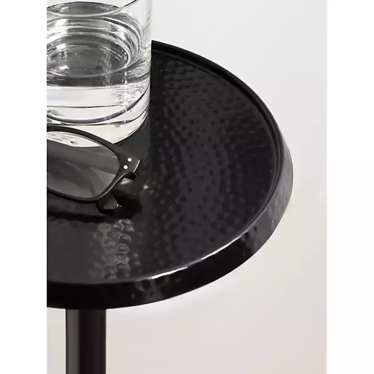 Kirklands Home Accent & End Tables|Round Metal Layla Accent Table Black