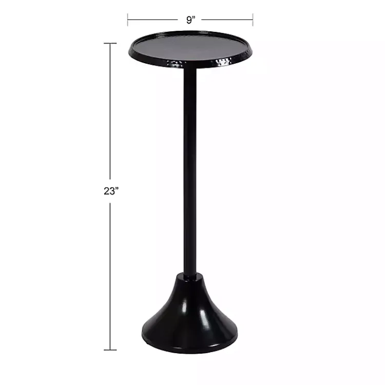 Kirklands Home Accent & End Tables|Round Metal Layla Accent Table Black