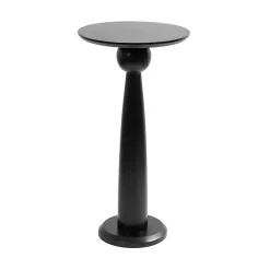 Kirklands Home Accent & End Tables|Round Wood Jess Accent Table Black