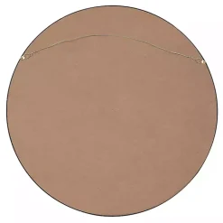 Kirklands Home Decorative Mirrors|Round Black Wood Travis Accent Mirror