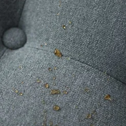 Kirklands Home Benches & Ottomans|Round Cepheus Tufted Ottoman Blue