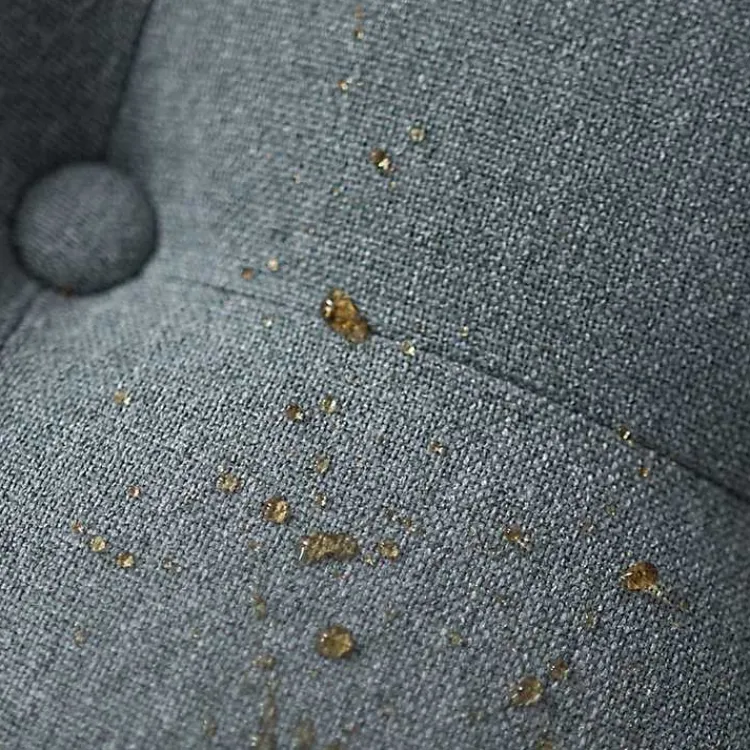 Kirklands Home Benches & Ottomans|Round Cepheus Tufted Ottoman Blue