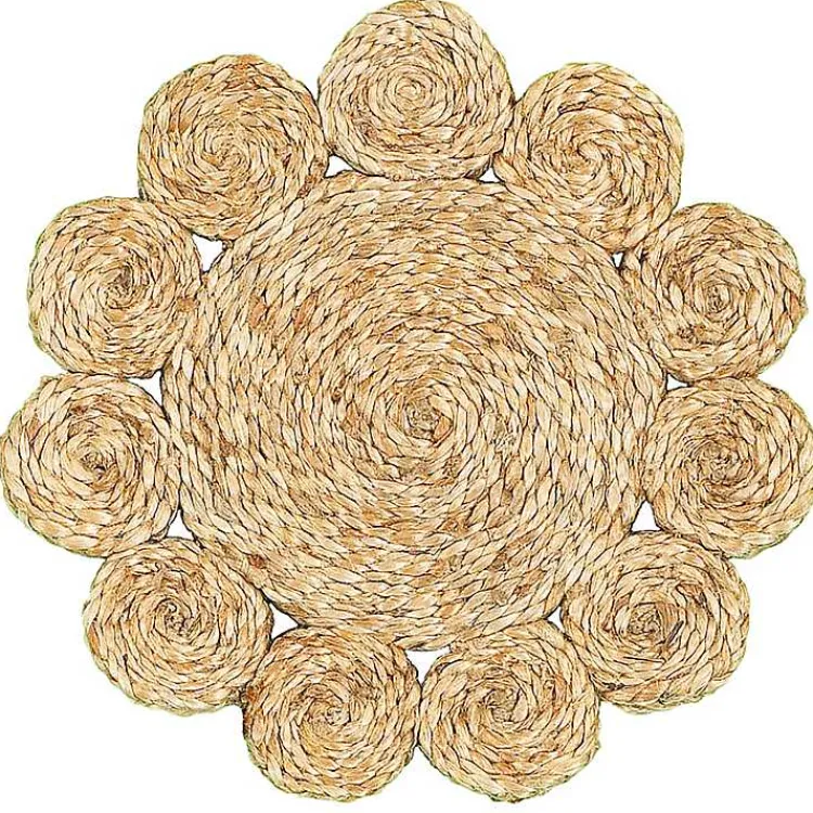 Kirklands Home Table Linens|Round Braided Natural Jute Placemats, Set of 2 Tan