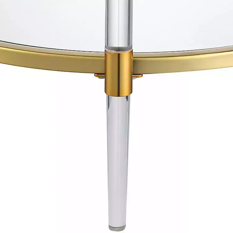 Kirklands Home Coffee Tables|Round Acrylic and Glass Coffee Table Clear