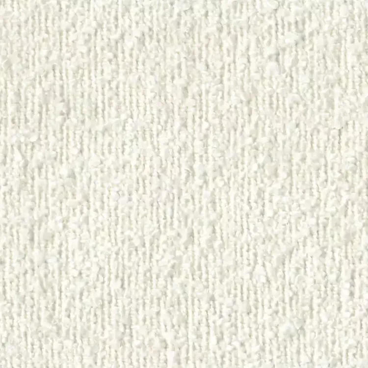 Kirklands Home Benches & Ottomans|Round Cream Boucle Storage Ottoman Ivory