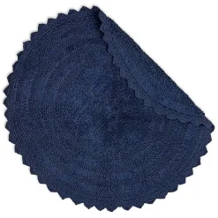 Kirklands Home Bathroom Rugs|Round French Crochet Bath Mat, 28 in. Blue