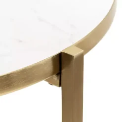 Kirklands Home Accent & End Tables|Round Aguilar Accent Table Gold