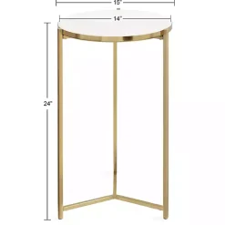 Kirklands Home Accent & End Tables|Round Aguilar Accent Table Gold