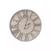 Kirklands Home Clocks|Round Gray and Natural Wooden Wall Clock