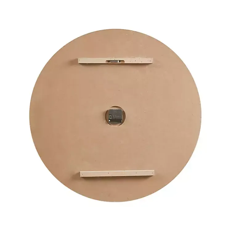 Kirklands Home Clocks|Round Gray and Natural Wooden Wall Clock