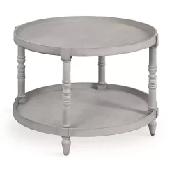 Kirklands Home Coffee Tables|Round Bellport Coffee Table Gray