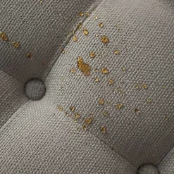 Kirklands Home Benches & Ottomans|Round Cepheus Tufted Ottoman Gray