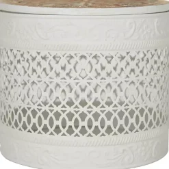 Round Intricate Laser Cut Boxes, Set of 3 Baskets & Boxes