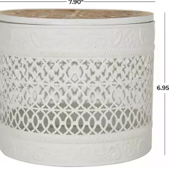 Round Intricate Laser Cut Boxes, Set of 3 Baskets & Boxes