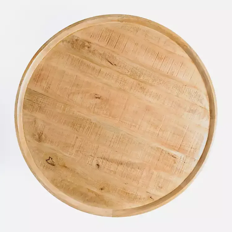 Kirklands Home Coffee Tables|Round Natural Wood Hughes Coffee Table Tan