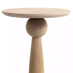 Kirklands Home Accent & End Tables|Round Natural Wood Jess Accent Table Tan