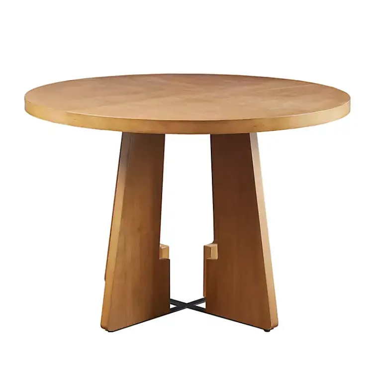 Kirklands Home Dining Tables|Round Pecan Wood Kenny Dining Table Brown