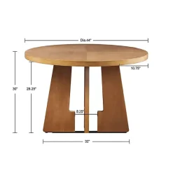 Kirklands Home Dining Tables|Round Pecan Wood Kenny Dining Table Brown