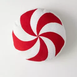 Best Round Peppermint Candy Christmas Pillow Christmas Pillows