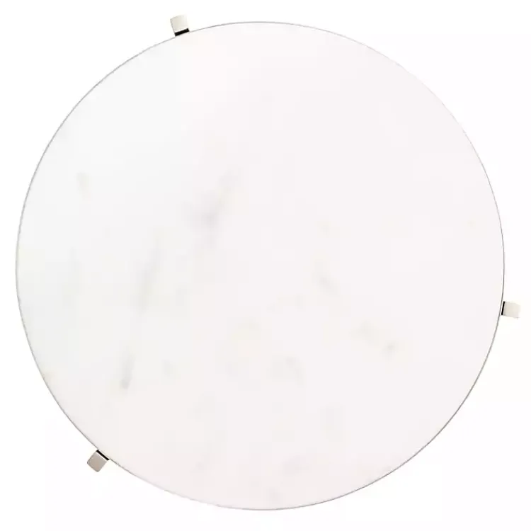 Kirklands Home Accent & End Tables|Round Aguilar Accent Table Silver