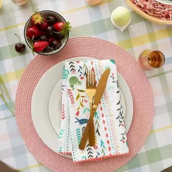 Kirklands Home Table Linens|Round Sweet Spring Plaid Tablecloth, 70 in. Multi