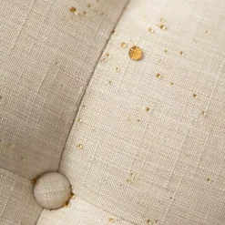 Kirklands Home Benches & Ottomans|Round Cepheus Tufted Ottoman Tan