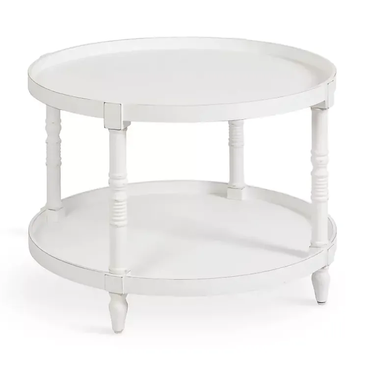 Kirklands Home Coffee Tables|Round Bellport Coffee Table White