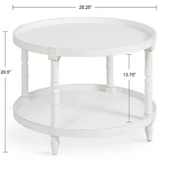 Kirklands Home Coffee Tables|Round Bellport Coffee Table White