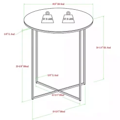 Kirklands Home Accent & End Tables|Round Marble and Gold Accent Table White