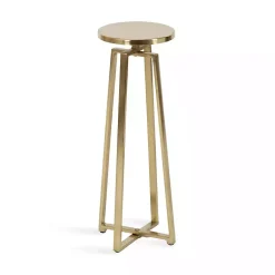 Kirklands Home Accent & End Tables|Round Zia Metal Accent Table Gold