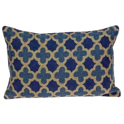 Outlet Royal Blue Quatrefoil Lumbar Throw Pillow Pillows