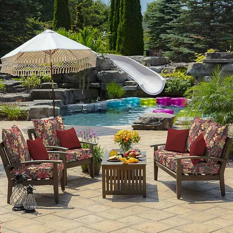 Kirklands Home Outdoor Cushions & Pillows|Ruby Tropical 2-pc. Outdoor Deep Seat Cushion