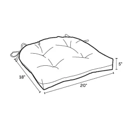 Kirklands Home Outdoor Cushions & Pillows|Ruby Tropical 2-pc. Outdoor Wicker Cushion Set