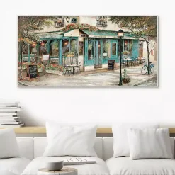 Kirklands Home Framed Art|Rue Du Jardin Corner Bistro Framed Wall Art