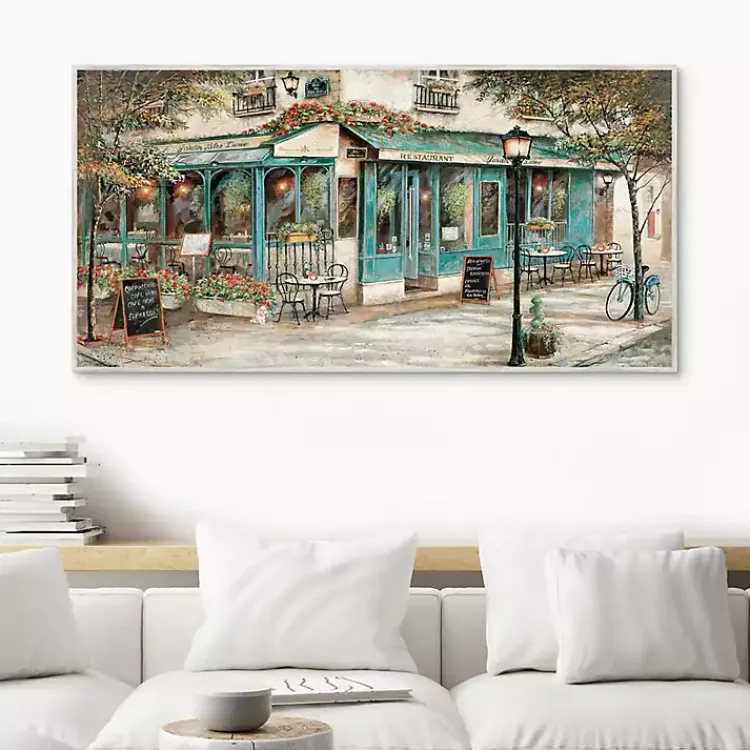 Kirklands Home Framed Art|Rue Du Jardin Corner Bistro Framed Wall Art