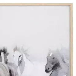 Kirklands Home Framed Art|Running Horses Framed Canvas Art Print