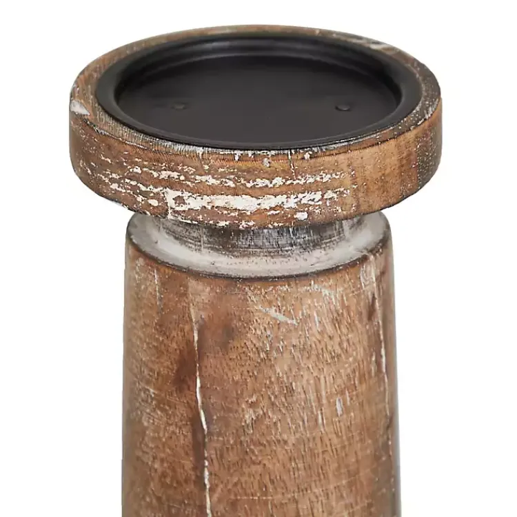 Hot Rust Rustic Mango Wood 3-pc. Candle Holder Set Candle Holders