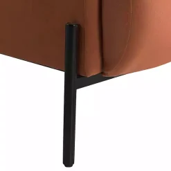 Kirklands Home Accent Chairs|Rust Velvet Upholstered Knox Accent Chair Orange