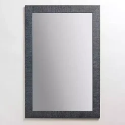 Kirklands Home Framed Mirrors|Rustic Black Ryan Profile Mirror