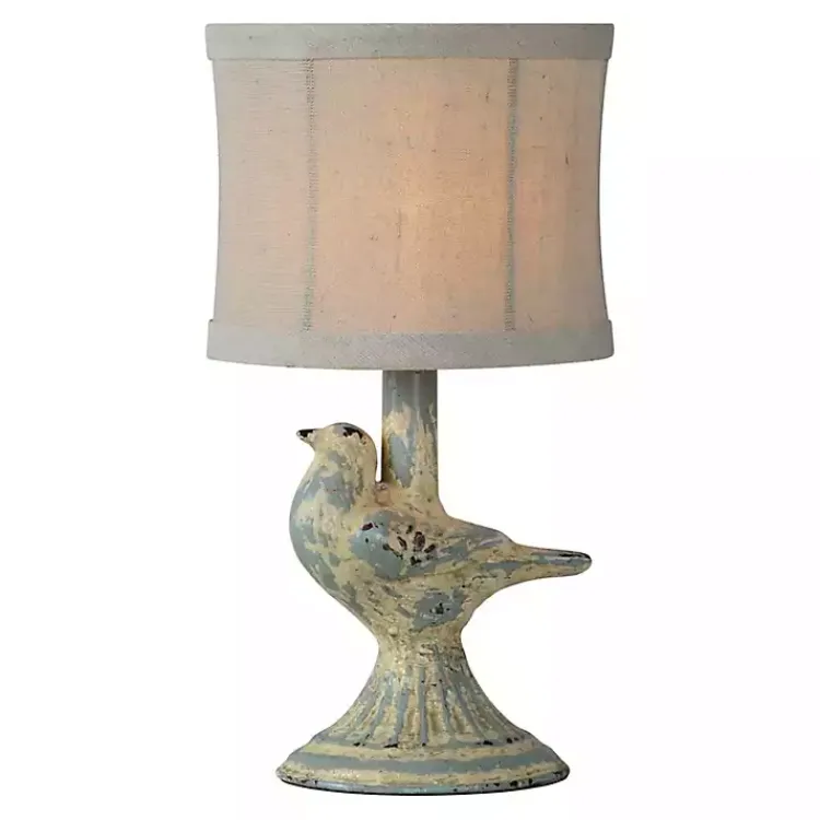 Kirklands Home Table Lamps|Rustic June Bird Mini Table Lamps, Set of 2 Blue