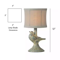 Kirklands Home Table Lamps|Rustic June Bird Mini Table Lamps, Set of 2 Blue