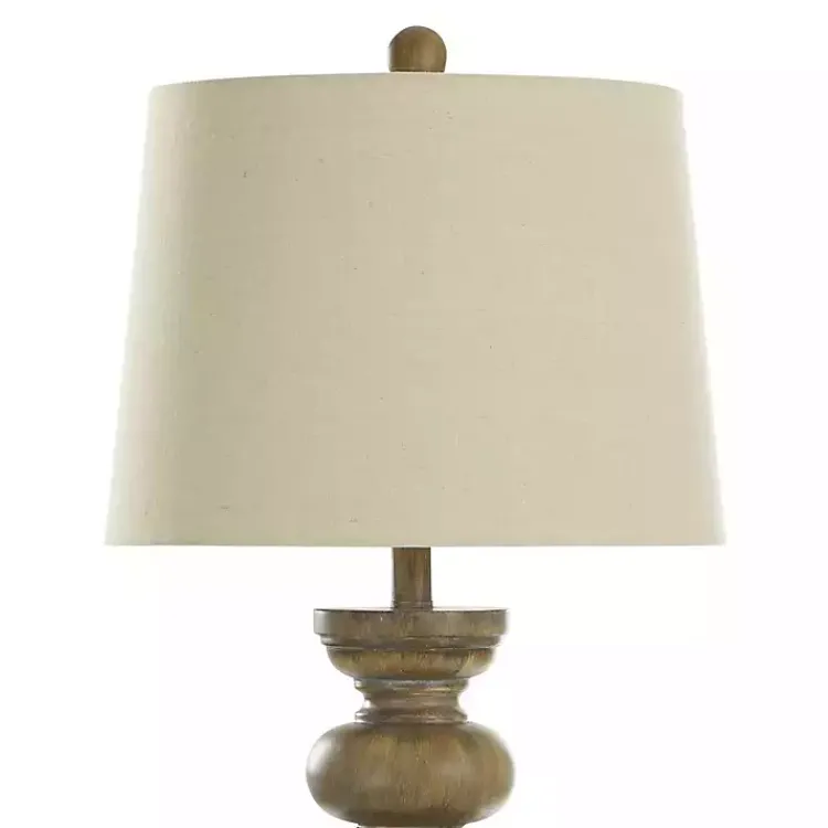Kirklands Home Table Lamps|Rustic Brown Darcy Table Lamp White