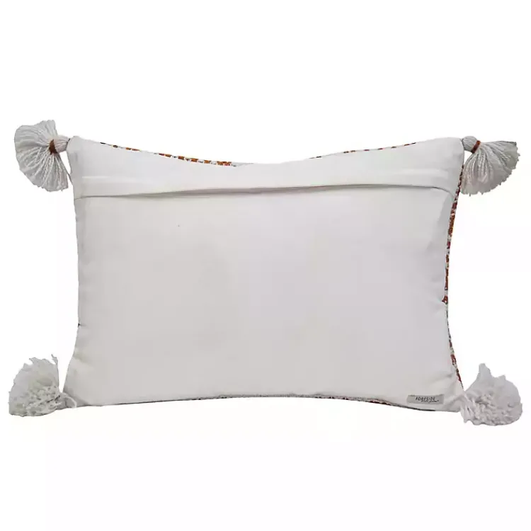 Kirklands Home Outdoor Cushions & Pillows|Rustic Cross Stitch Outdoor Lumbar Pillow