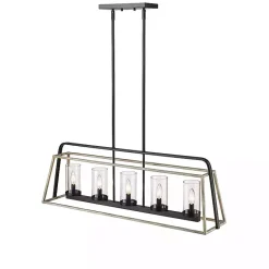 Kirklands Home Chandeliers & Pendant Lighting|Rustic Gray and Black Open Chandelier