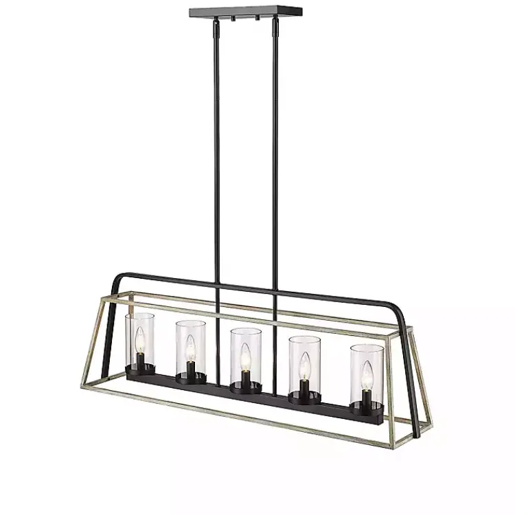 Kirklands Home Chandeliers & Pendant Lighting|Rustic Gray and Black Open Chandelier