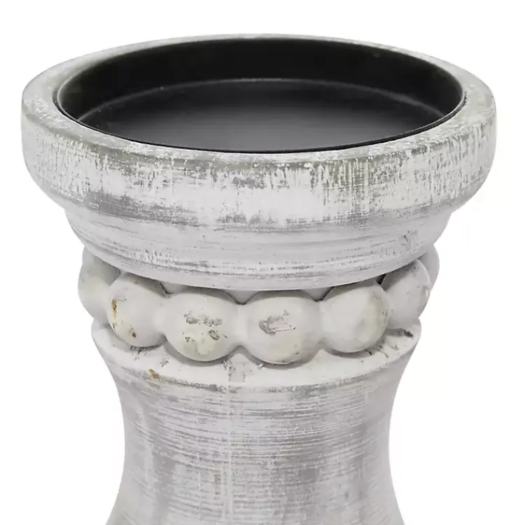 Outlet Rustic Gray Carved 3-pc. Candle Holder Set Candle Holders