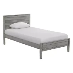 Kirklands Home Beds & Headboards|Rustic Gray Pine Panel Twin Bed Frame