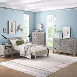 Kirklands Home Beds & Headboards|Rustic Gray Pine Panel Twin Bed Frame