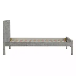Kirklands Home Beds & Headboards|Rustic Gray Pine Panel Twin Bed Frame