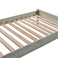 Kirklands Home Beds & Headboards|Rustic Gray Pine Panel Twin Bed Frame